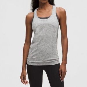 Lulu lemon swiftly racerback tank waist length - gray